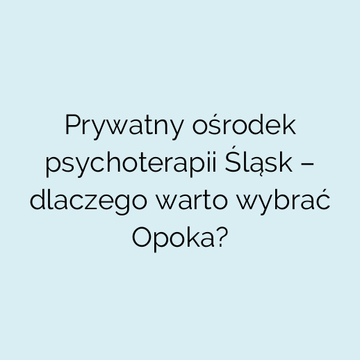 Prywatny ośrodek psychoterapii Śląsk – dlaczego warto wybrać Opoka?